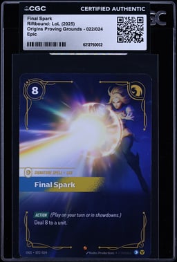 2025 Riftbound: LoL Origins Proving Grounds Final Spark #022 CGC AUTH