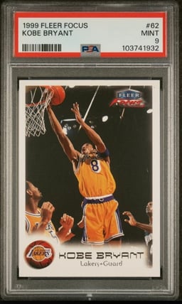 1999 FLEER FOCUS #62 KOBE BRYANT PSA 9