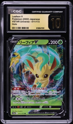 2022 Pokemon Japanese Sword & Shield VSTAR Universe Holo Leafeon V #11 CGC 10 PRISTINE