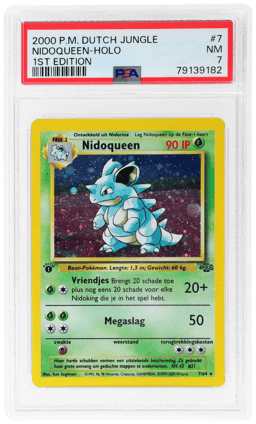 2000 Pokemon Jungle Dutch 1st Edition Holo Nidoqueen #7 PSA 7