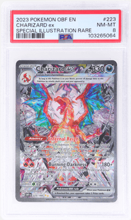 2023 Pokemon Scarlet and Violet Obsidian Flames Special Illustration Rare Charizard Ex #223 PSA 8