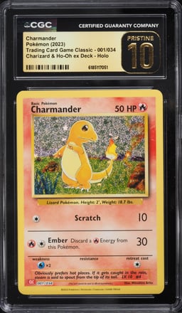 2023 Pokemon SV TCG Classic Charizard & Ho-Oh Ex Deck Holo Charmander #1 CGC 10 PRISTINE