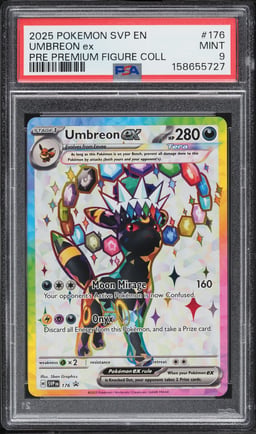 2025 Pokemon SV Promo Prismatic Evolutions Premium Figure Full Art Umbreon ex #176 PSA 9 MINT