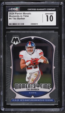 2024 Panini Mosaic Moments In Time Tiki Barber #4 CGC 10 GEM MINT