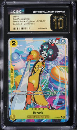 2026 One Piece Starter Deck: Egghead Borderless Brook #ST29-011 CGC 10 PRISTINE