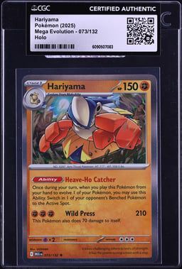 2025 Pokemon Mega Evolution Holo Hariyama #73 CGC AUTH