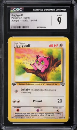 1999 Pokemon Jungle 1st Edition Jigglypuff #54 CGC 9 MINT