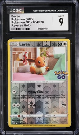 2022 Pokemon Sword & Shield Pokemon GO Reverse Holo Eevee #54 CGC 9 MINT