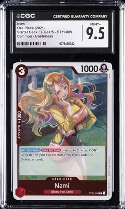 2025 ONE PIECE STARTER DECK EX GEAR5,  COMMON - BORDERLESS NAMI CGC 9.5