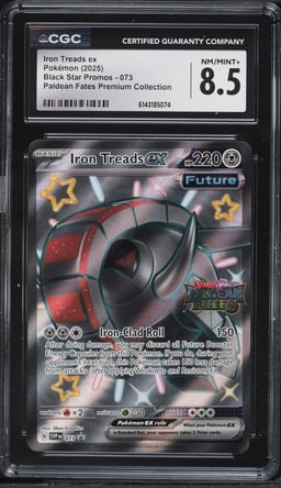 2025 Pokemon SV Promo Paldean Fates Premium Collection Full Art Iron Treads EX #73 CGC 8.5