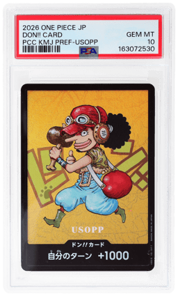 2026 One Piece Japanese Usopp Premium Card Collection Kumamoto Prefecture Special Don!! Card PSA 10