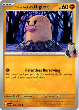2026 Team Rocket's Diglett #100 Ascended Heroes