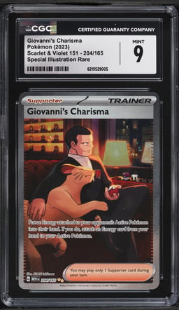 2023 Pokemon Scarlet & Violet 151 SIR Giovanni's Charisma #204 CGC 9 MINT