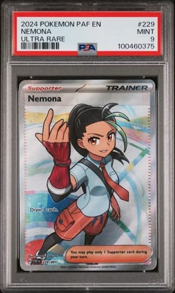 2024 POKEMON PAF EN-PALDEAN FATES ULTRA RARE #229 NEMONA PSA 9