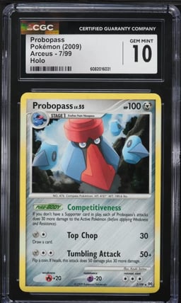 2009 Pokemon Platinum Arceus Holo Probopass #7 CGC 10 GEM MINT