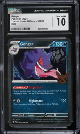 2024 Pokemon SV Trick Or Trade BOOster Cosmos Holo Gengar #57 CGC 10 GEM MINT