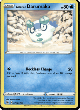 2021 Galarian Darumaka #71 Fusion Strike