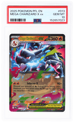 2025 Pokemon Mega Evolution Phantasmal Flames Holo Mega Charizard X Ex #013 PSA 10