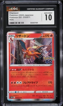 2022 Pokemon Japanese Sword & Shield GO Holo Charizard #10 CGC 10 GEM MINT