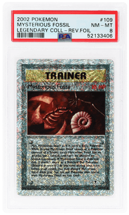 2002 Pokemon Legendary Collection Reverse Holo Mysterious Fossil #109 PSA 8