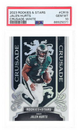 2023 Panini Rookies and Stars Crusade White Jalen Hurts #CR-19 62/149 PSA 10