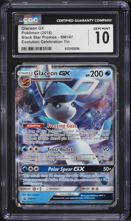 2018 Pokemon Sun & Moon Promos Evolution Celebration Holo Glaceon GX #SM147 CGC 10 GEM MINT