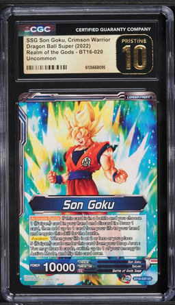 2022 Dragon Ball Super Realm Of The Gods SSG Son Goku Crimson Warrior #BT16-020 CGC 10 PRISTINE