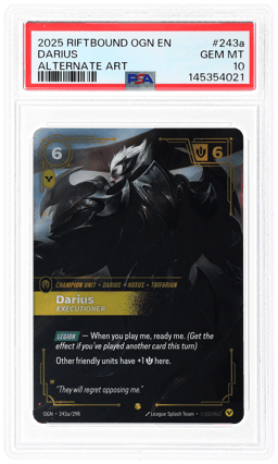 2025 Riftbound: League of Legends Origins Alternate Art Darius #243a PSA 10