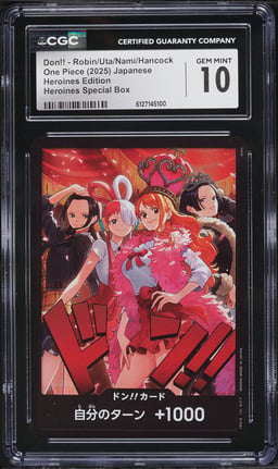 2025 One Piece Japanese Heroines Edition Special Box Don Robin Uta Nami Hancock CGC 10 GEM MINT