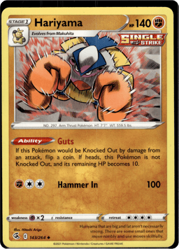2021 Hariyama #143 Fusion Strike