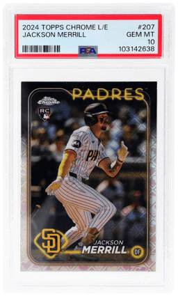 2024 Topps Chrome Logofractor Edition Jackson Merrill #207 PSA 10