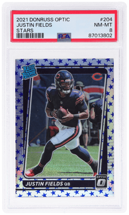 2021 Donruss Optic Rated Rookie Stars Justin Fields #204 PSA 8