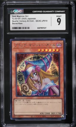 2025 Yu-Gi-Oh! Japanese Quarter Century Art Collection Dark Magician Girl #QCAC-JP019 CGC 9