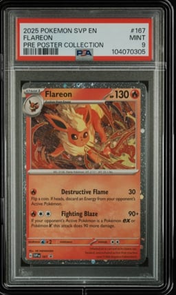2025 POKEMON SVP EN-SV BLACK STAR PROMO #167 FLAREON PSA 9