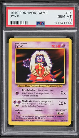 1999 Pokemon Base Set Jynx #31 PSA 10 GEM MINT