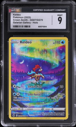 2023 Pokemon Zenith Sword and Shield Crown Galarian Gallery Keldeo #GG07 CGC 9