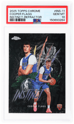 2025 Topps Chrome Instinct Refractor Cooper Flagg #INS-11 PSA 10