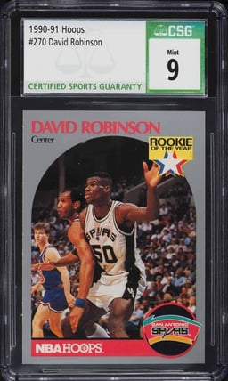 1990 Hoops David Robinson #270 CSG 9 MINT
