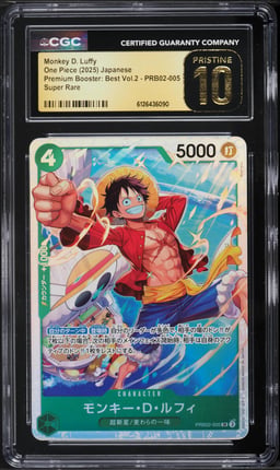 2025 One Piece Japanese Premium Booster Best Vol. 2 SR Monkey D. Luffy #PRB02-005 CGC 10