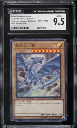 2019 Yu-Gi-Oh! Japanese 20th LC Ultra Rare Blue-Eyes White Dragon #20TH-JPC58 CGC 9.5 MINT+