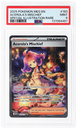 2025 Pokemon Mega Evolution Special Illustration Rare Acerola's Mischief #183 PSA 9