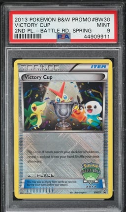 2012 Pokemon Black & White Battle Road Spring 2nd Place Victory Cup #BW30 PSA 9