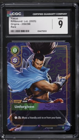 2025 Riftbound League Of Legends LoL Origins Yasuo #259 CGC 9 MINT