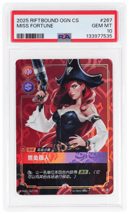 2025 Riftbound League of Legends Origins Simplified Chinese Miss Fortune #267 PSA 10