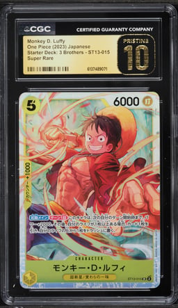 2023 One Piece Japanese Starter Deck 3 Brothers SR Monkey D. Luffy #ST13-015 CGC 10 PRISTINE