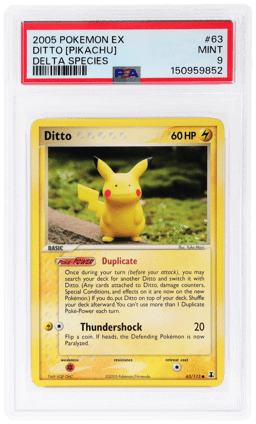 2005 Pokemon Ex Delta Species Ditto #63 PSA 9