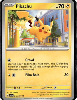 2024 Pikachu #18 Paldean Fates