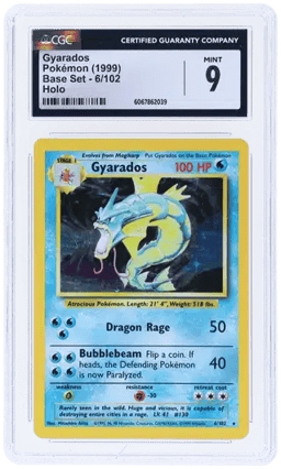 1999 Pokemon Base Fourth Print Holo Gyarados #6 CGC 9