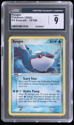 2005 Pokemon Ex Emerald Kyogre #15 CGC 9