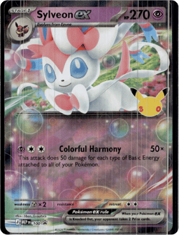 2025 Sylveon ex #100 Mega Evolution Black Star Promos